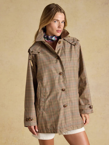 Women's Joules Rainmore Waterproof Button Through Raincoat