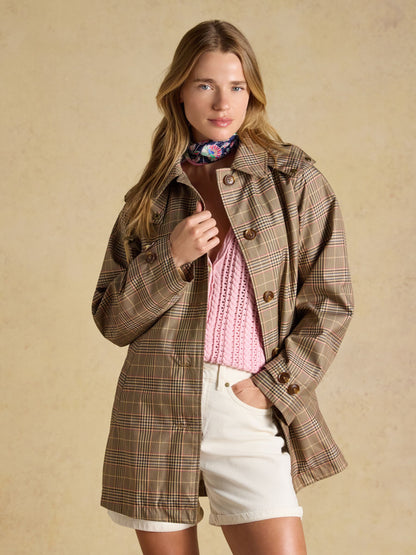 Women's Joules Rainmore Waterproof Button Through Raincoat