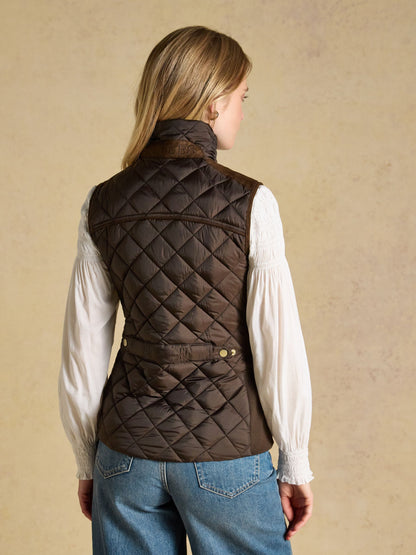 Women's Braemar Luxe Showerproof Diamond Quilted Gilet