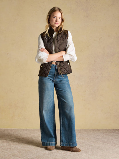 Women's Braemar Luxe Showerproof Diamond Quilted Gilet