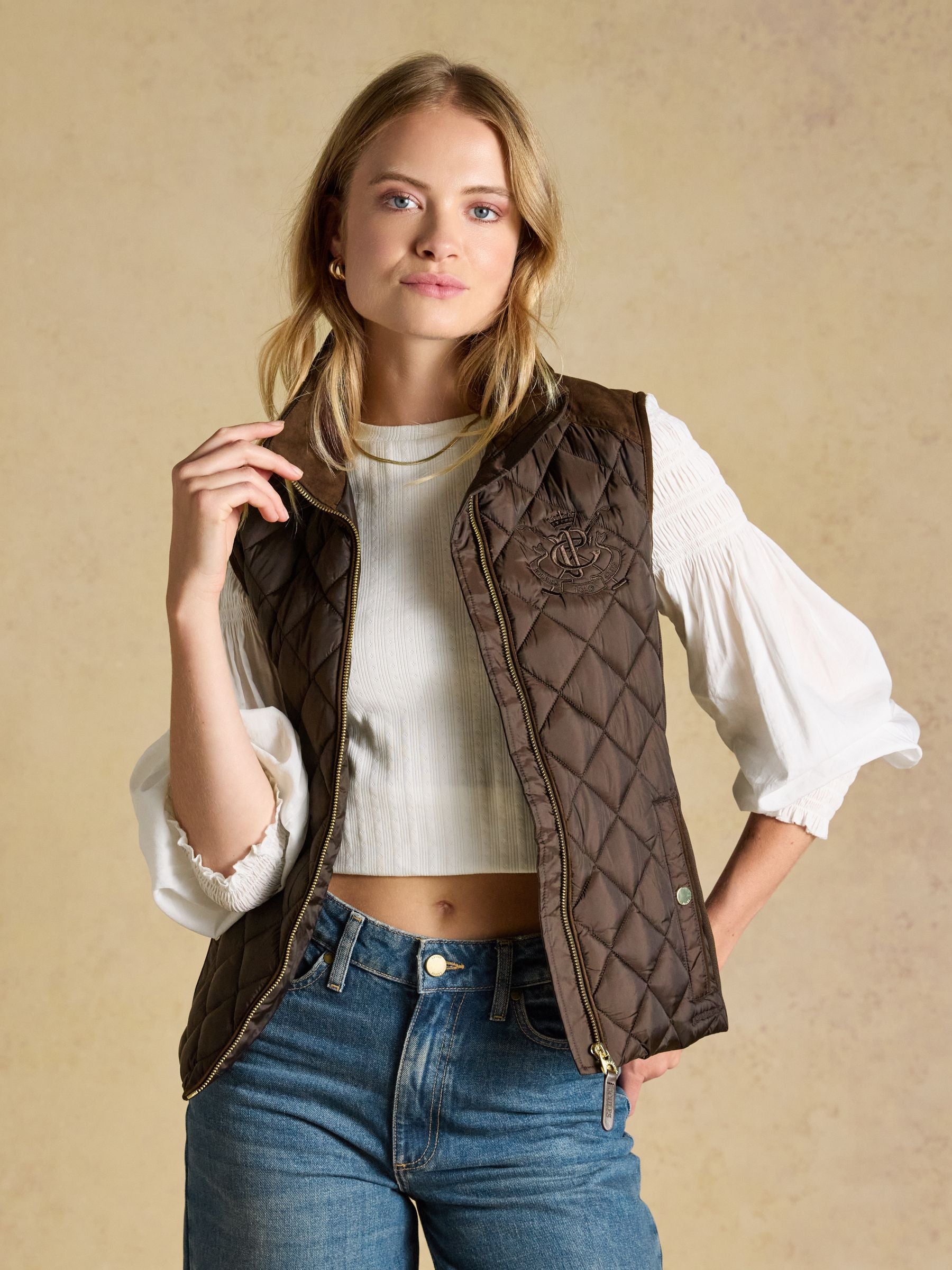 Women's Braemar Luxe Showerproof Diamond Quilted Gilet