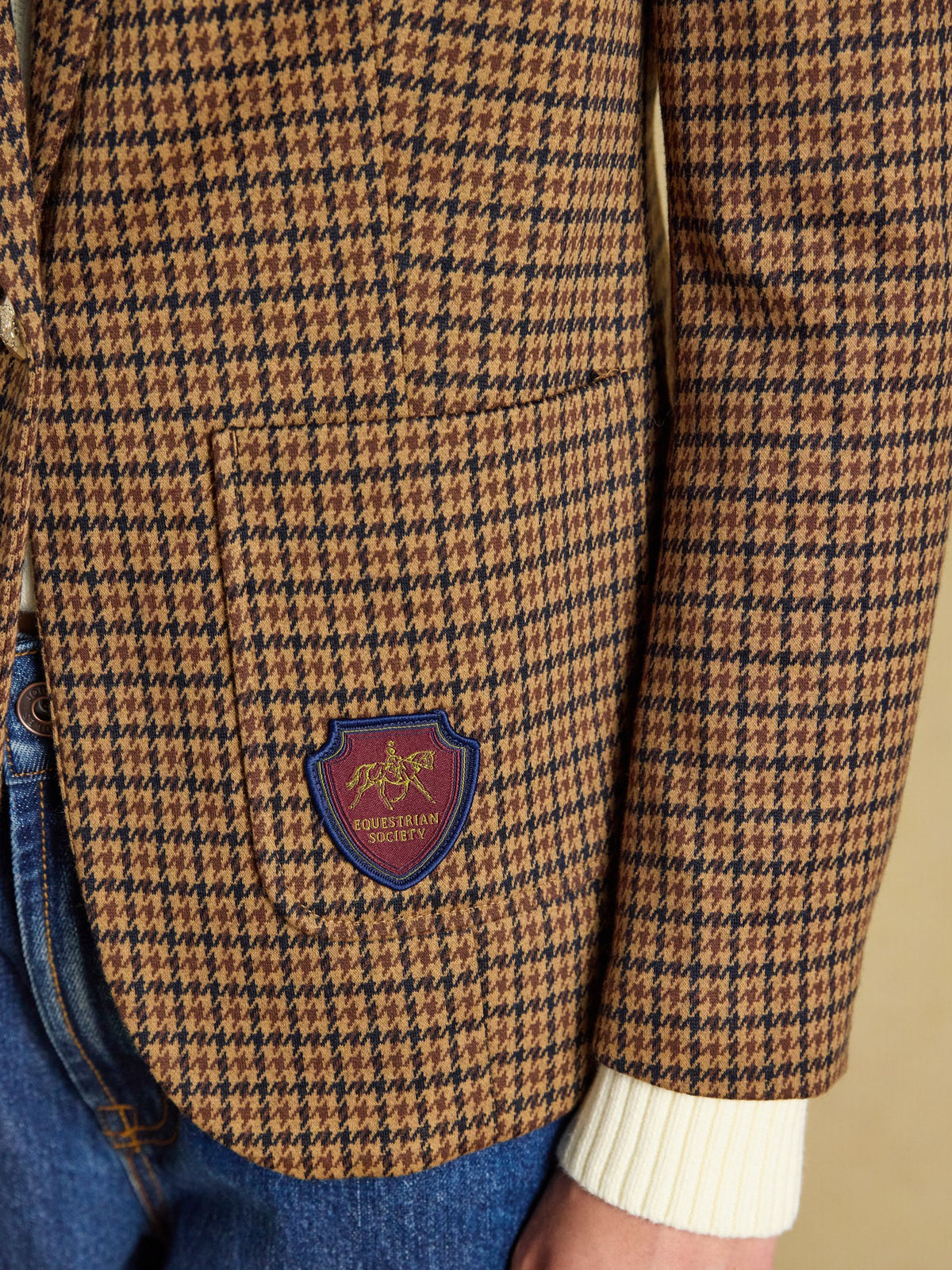 Women's Joules Albury Badged Jersey Blazer