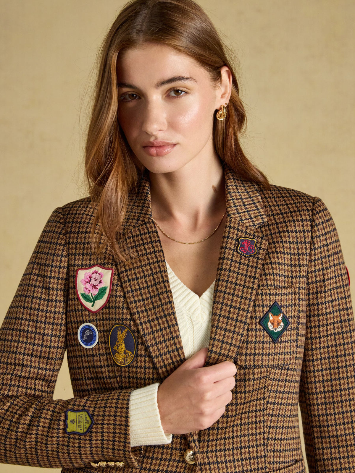 Women's Joules Albury Badged Jersey Blazer