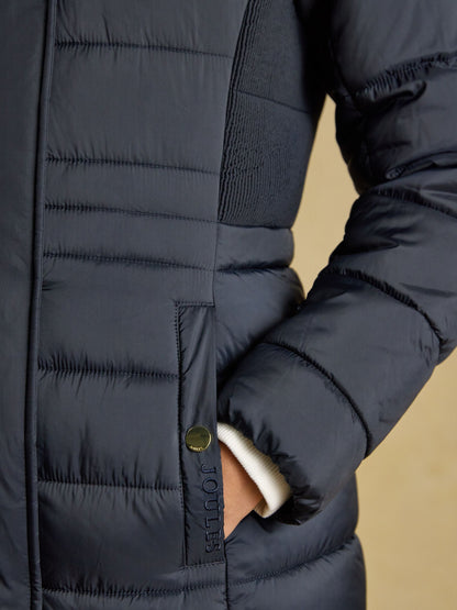 Women's Joules Navy Windborough Padded Coat