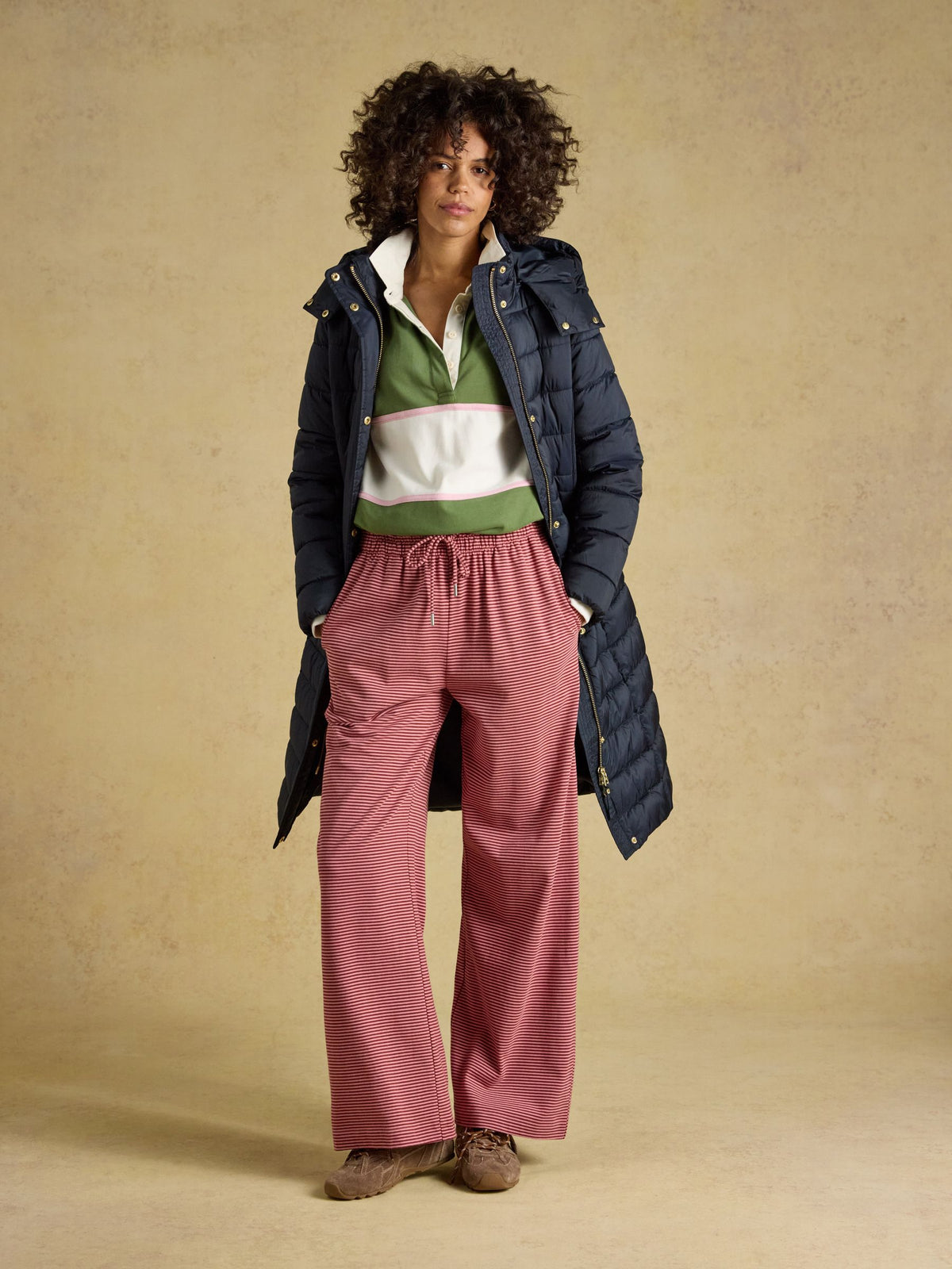 Women's Joules Navy Windborough Padded Coat