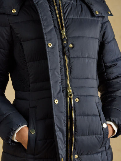 Women's Joules Navy Windborough Padded Coat