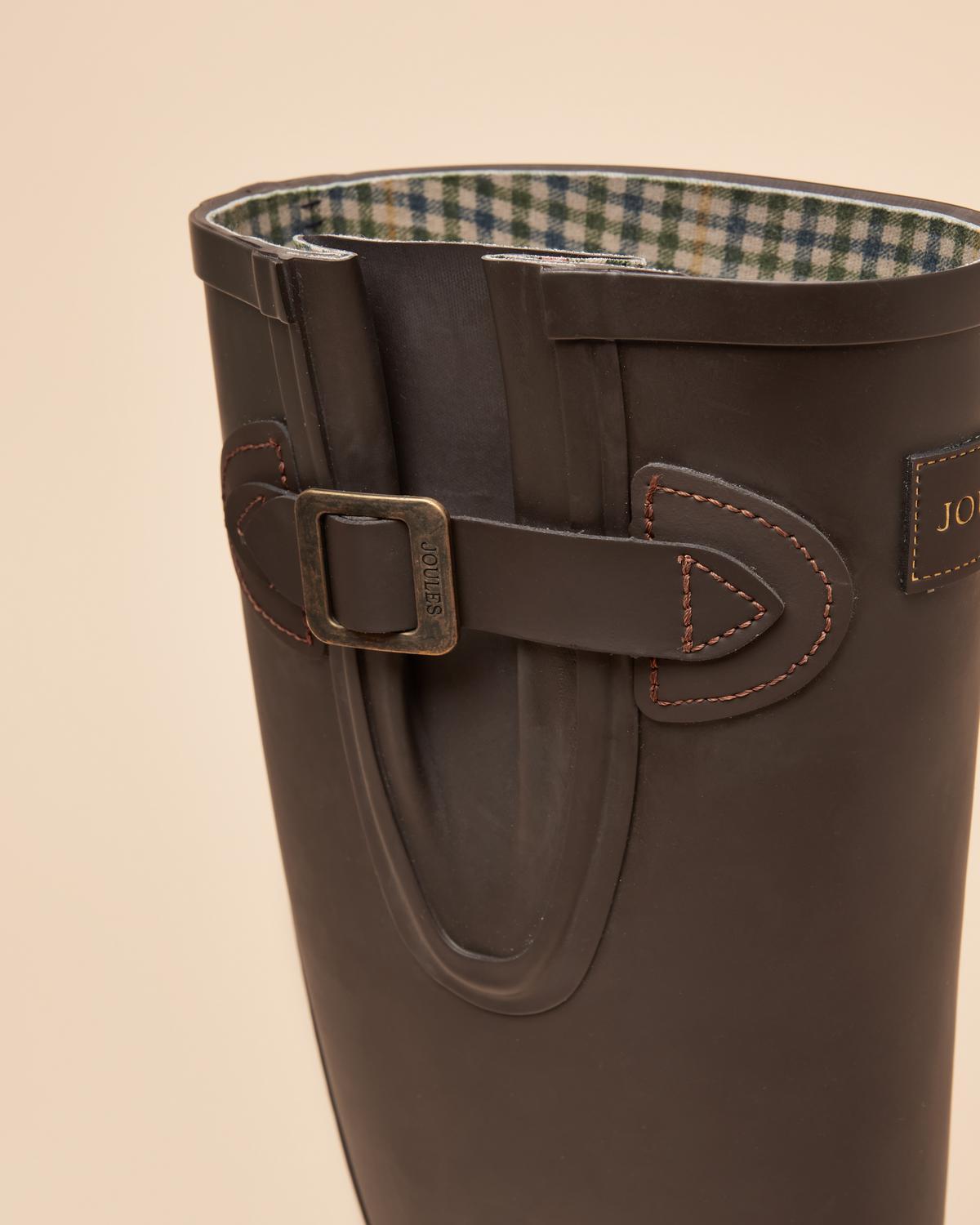 Joules Women's Houghton Adjustable Tall Welly Chocolate Brown