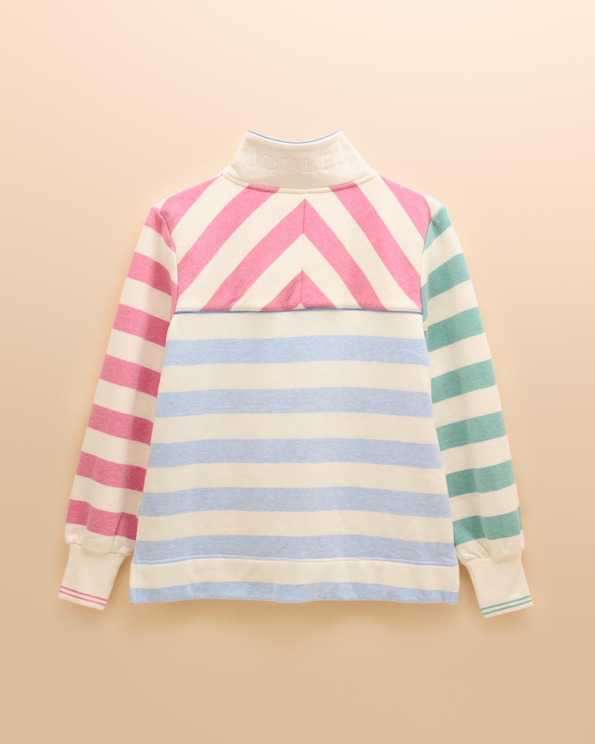 Joules Burnham White and Blue Stripe Sweatshirt