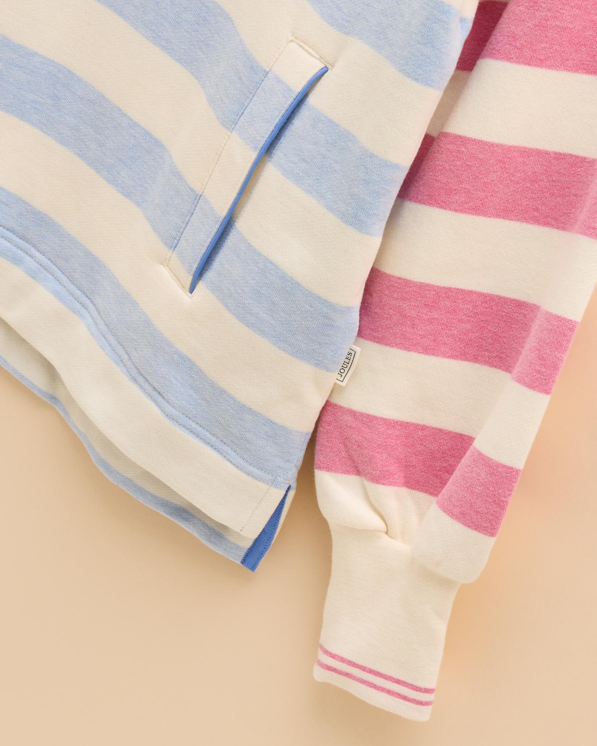 Joules Burnham White and Blue Stripe Sweatshirt