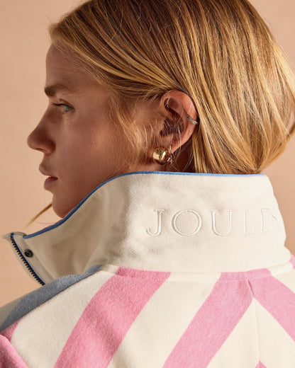 Joules Burnham White & Pink Striped Sweatshirt - Women's Clothing - Equiflair