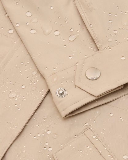 Joules Portwell Waterproof Raincoat With Hood Neutral