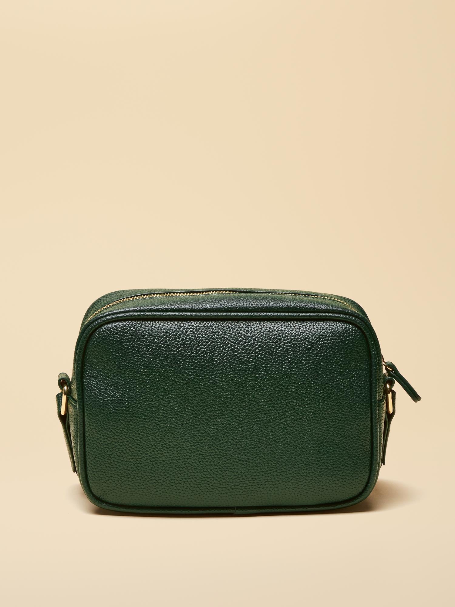Joules Trent Dark Green Cross Body Bag: Adjustable Strap, Internal Pocket, Gold Hardware - Stylish everyday essential