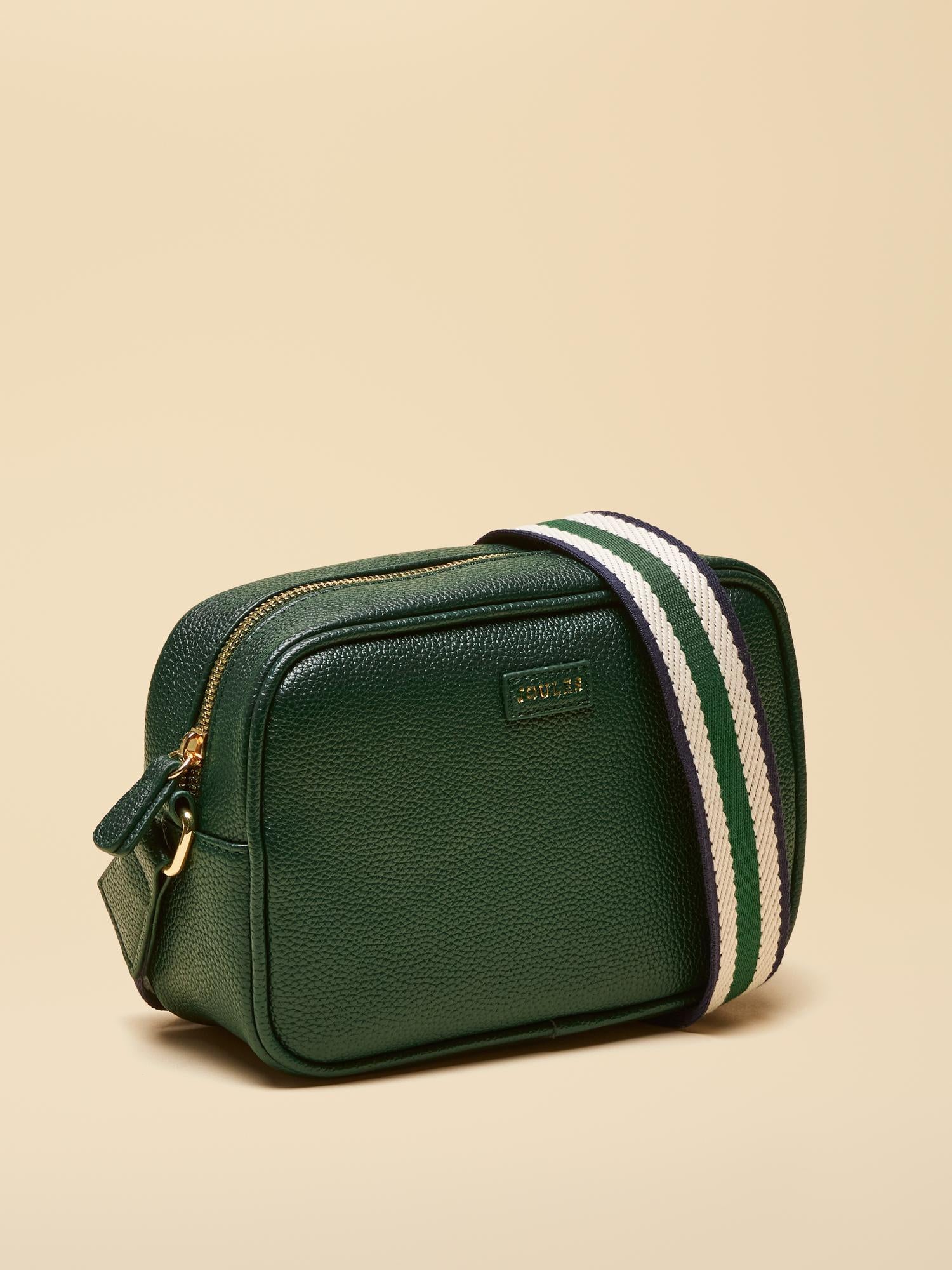 Joules Trent Dark Green Cross Body Bag - Adjustable Strap, Designer Handbag