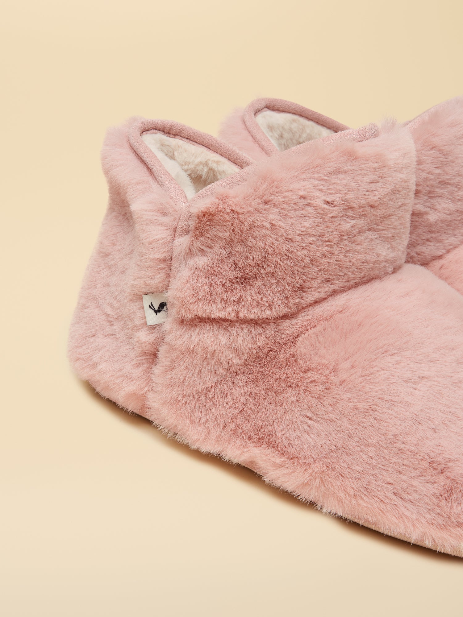 Joules Cabin Luxe Pink Slippers - Cozy Faux Fur House Shoes | Equiflair