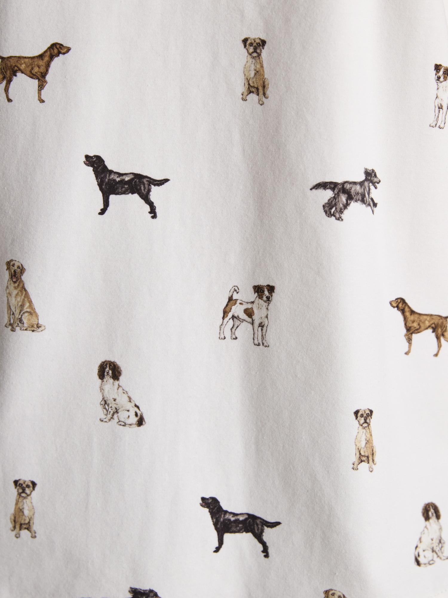 Joules x Eleanor Tomlinson Cream Jersey Shirt with Dog Print - Equiflair