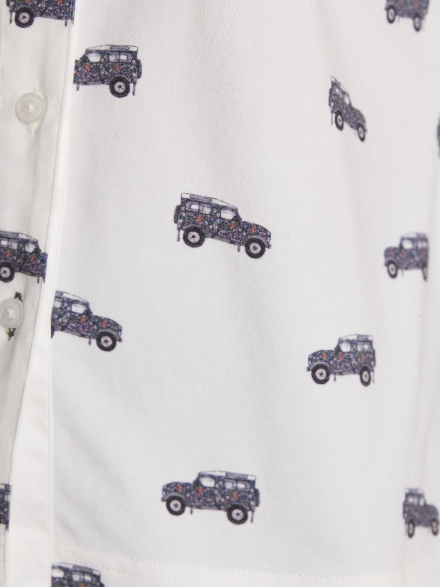 Joules Eleanor Tomlinson White 4x4 Print Cotton Jersey Shirt