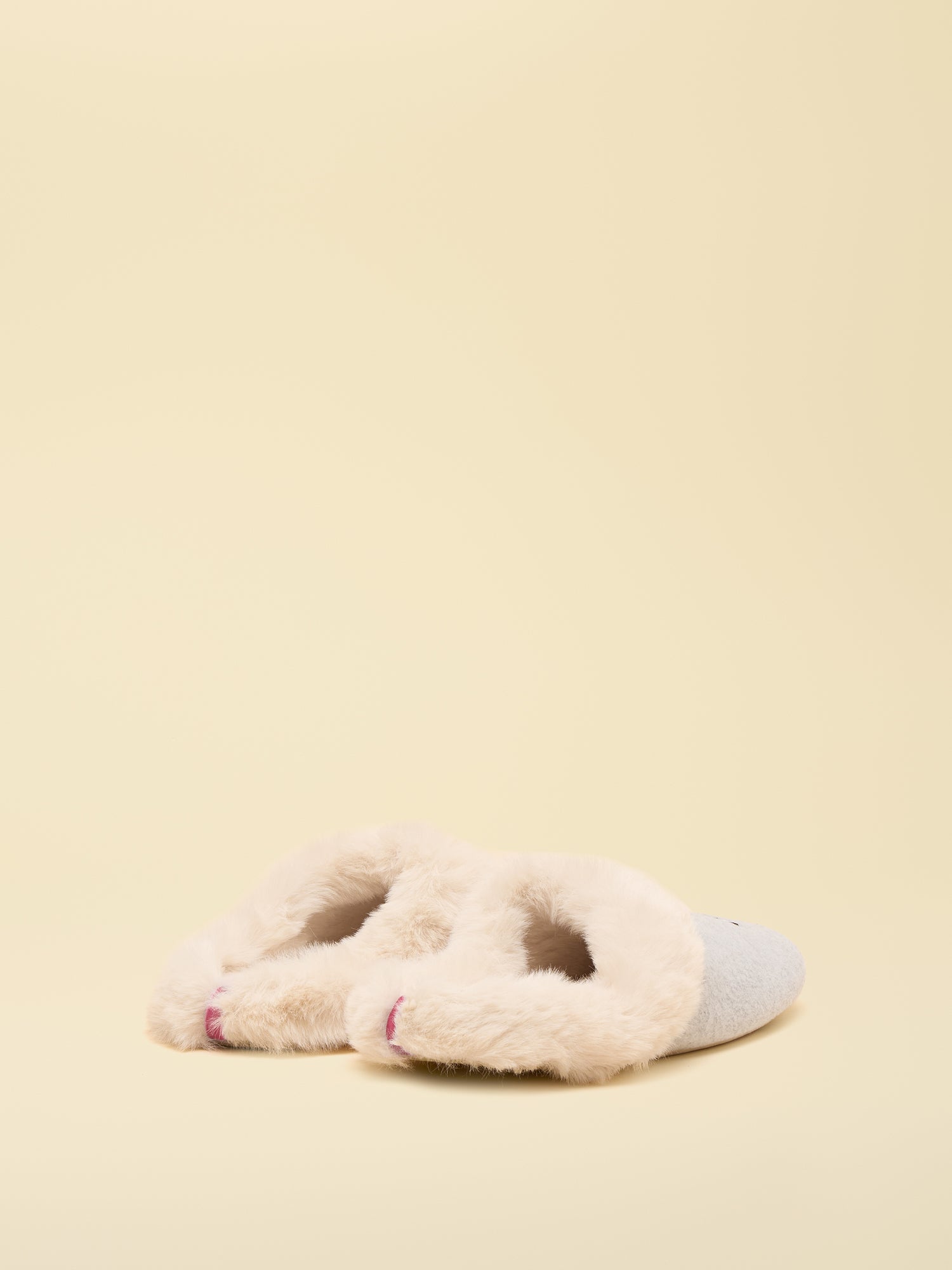 Joules Grey Dog Slippers: Cozy Faux Fur Lined Slip-Ons for Women