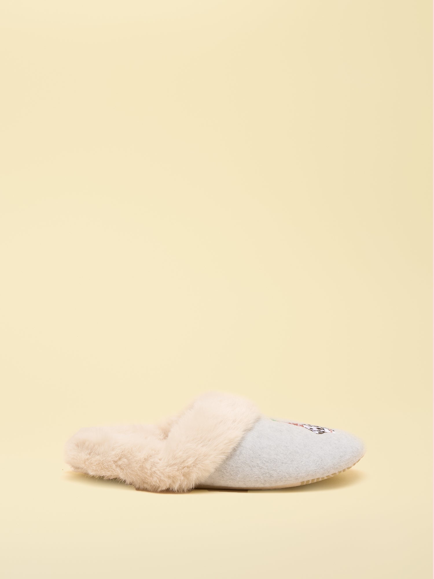 Joules Grey Dog Slippers: Cozy Women's Slippers with Embroidered Dog Design & Faux Fur Lining - Equiflair