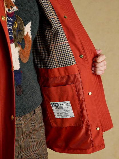 Joules Katherine Burnt Orange Waterproof Heritage Coat