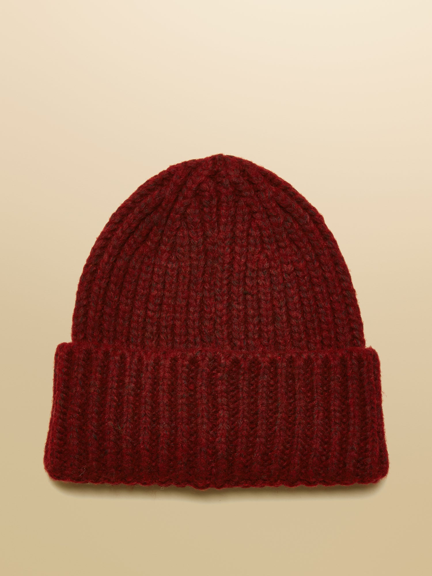 Joules Rosa Beanie Berry Red: Soft Ribbed Knit Hat with Turnback Cuff