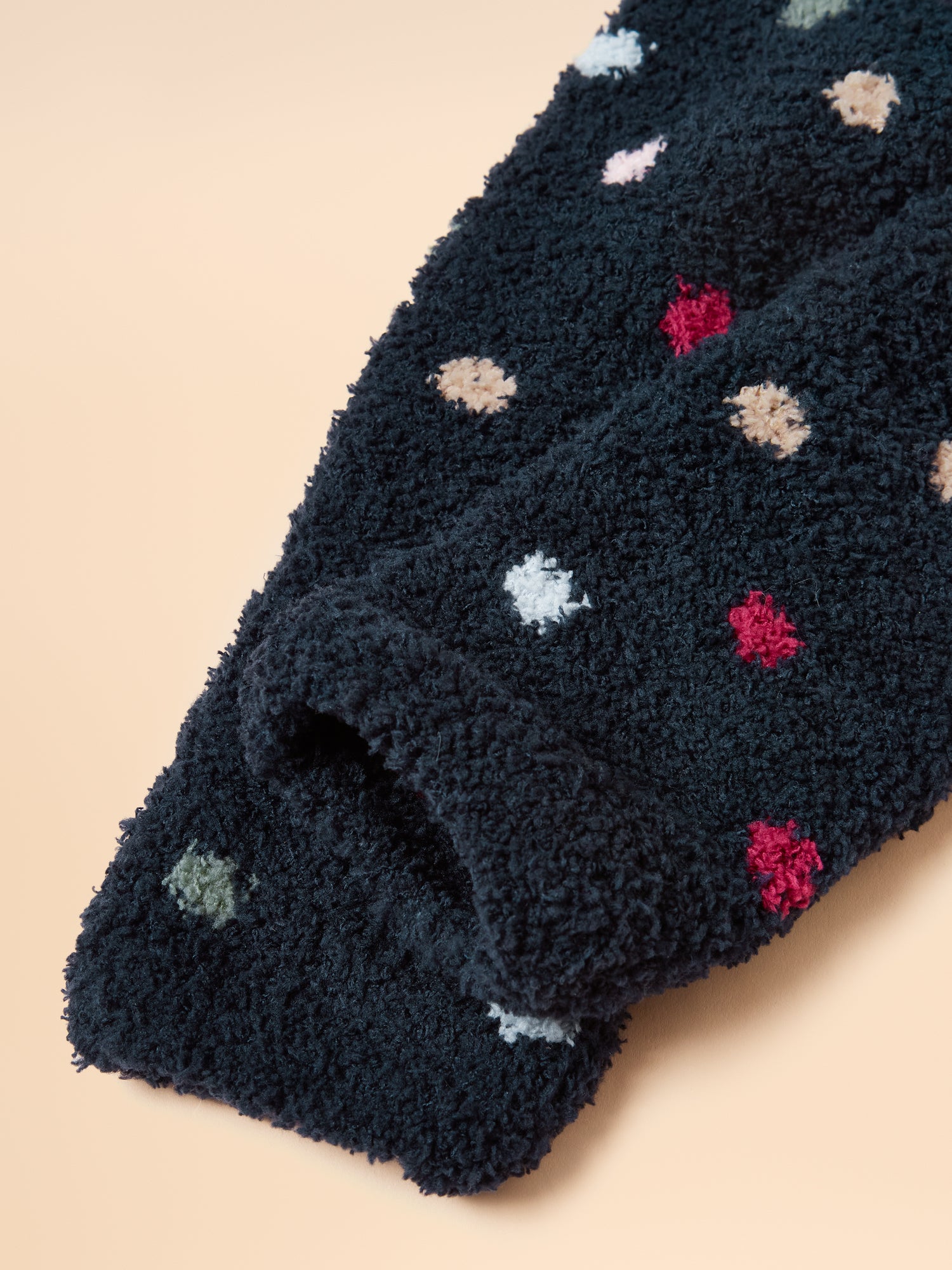 Joules Navy Spot Fluffy Socks: Soft & Cozy Socks for Women