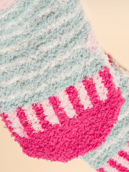 Joules Penguin Fluffy Socks - Equiflair: Soft and warm novelty socks with a pink penguin design for cozy comfort.