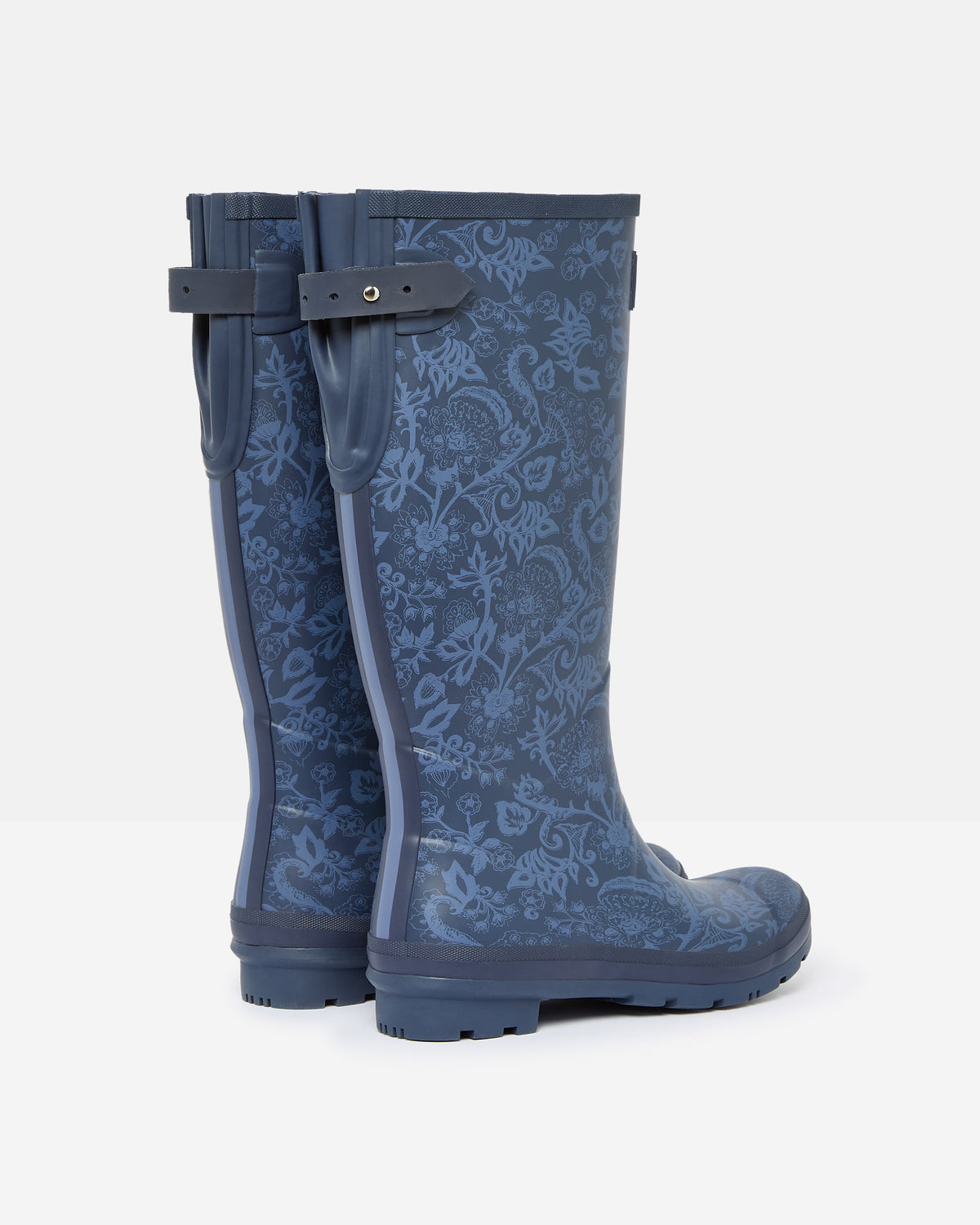 Joules Printed Navy Adjustable Tall Wellies