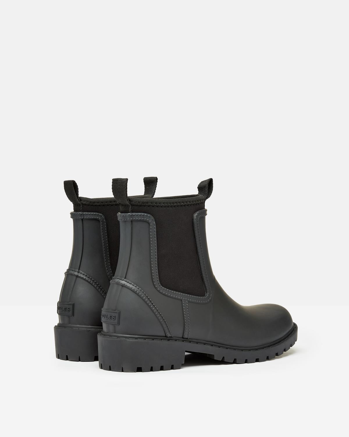 Joules Oakfield Black Short Neoprene-Lined Wellies