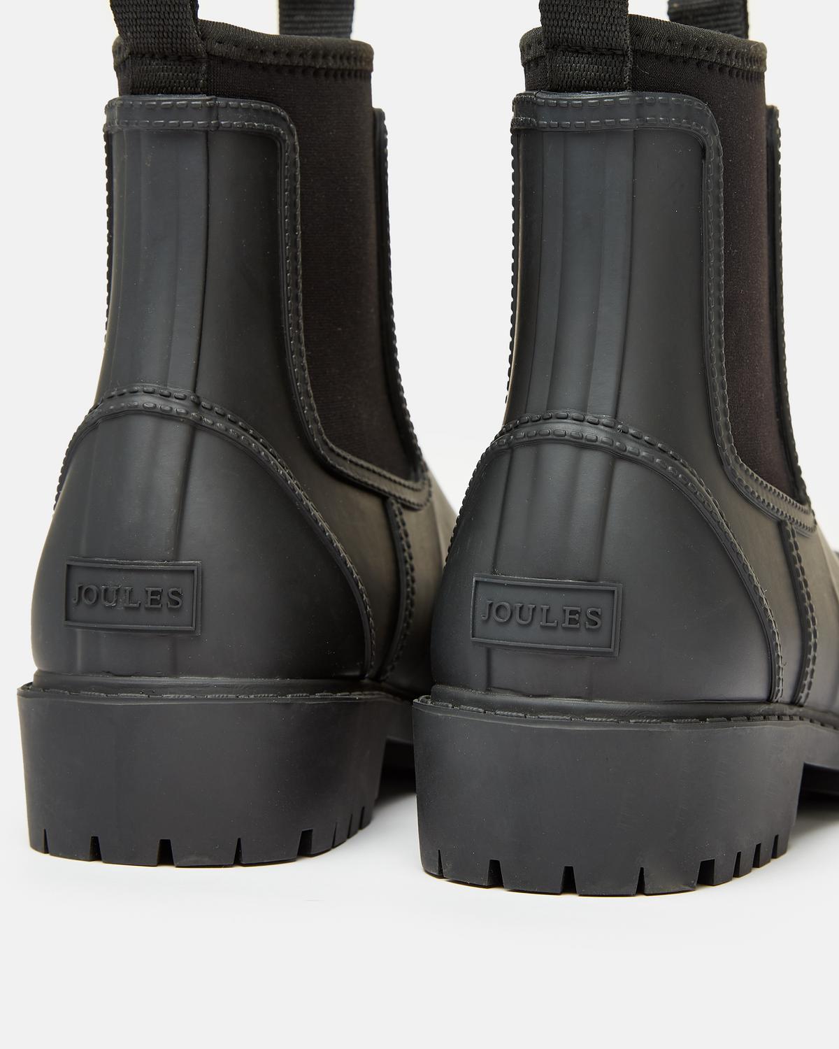 Joules Oakfield Black Short Neoprene-Lined Wellies