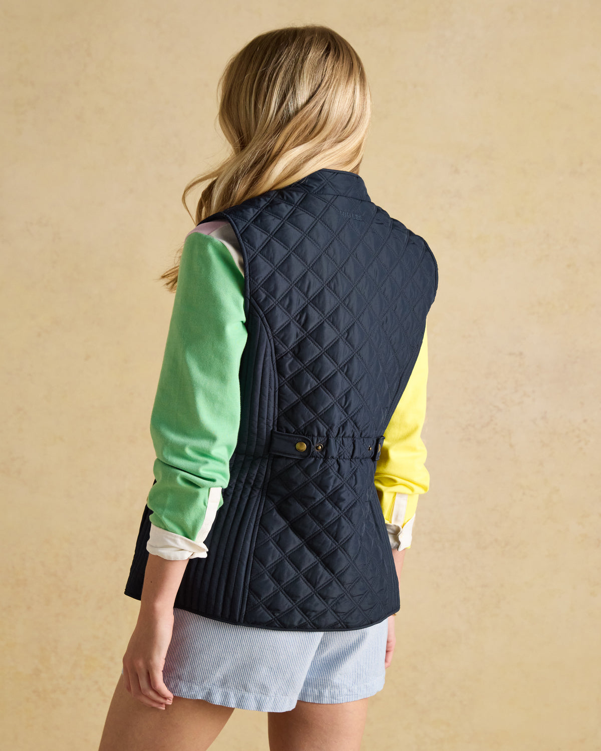 JOULES MINX Navy Quilted Gilet - Showerproof Women's Vest