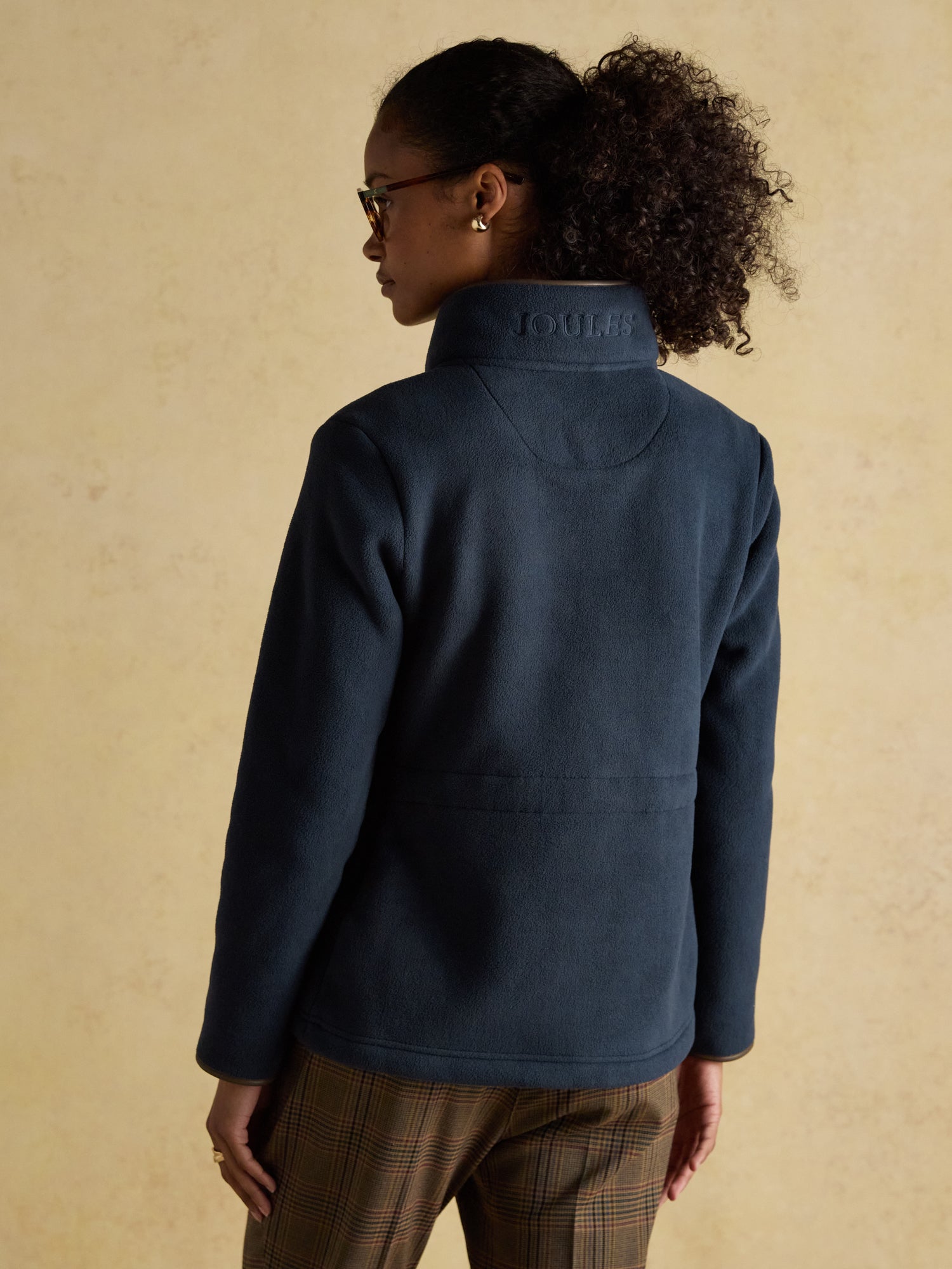 Joules Heritage Navy Regular Zip Through Fleece