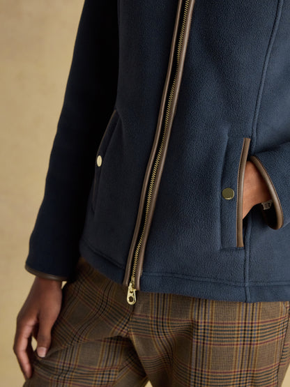 Joules Heritage Navy Regular Zip Through Fleece