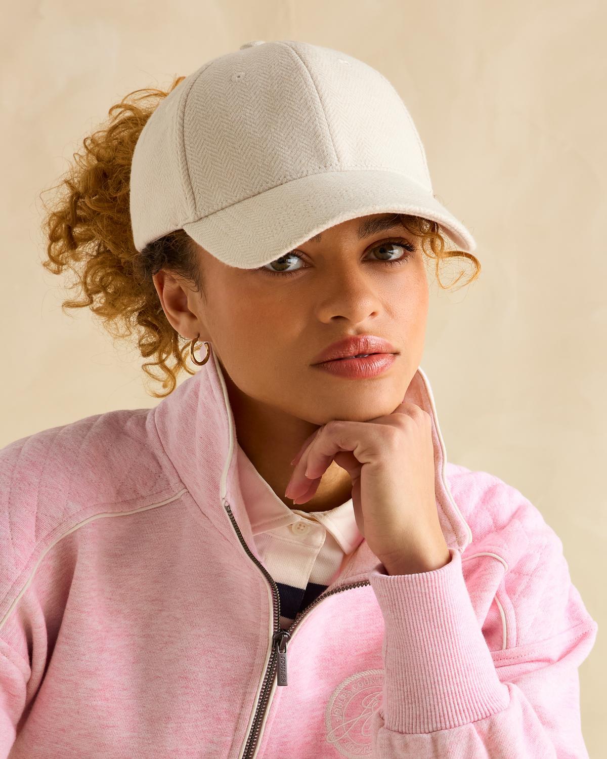 Joules Daley Herringbone Cap Oatmeal