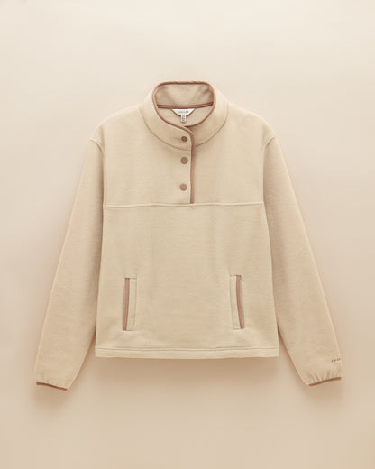 Joules Fleece Jacket Beige Funnel Neck | Women's Pullover Fleece