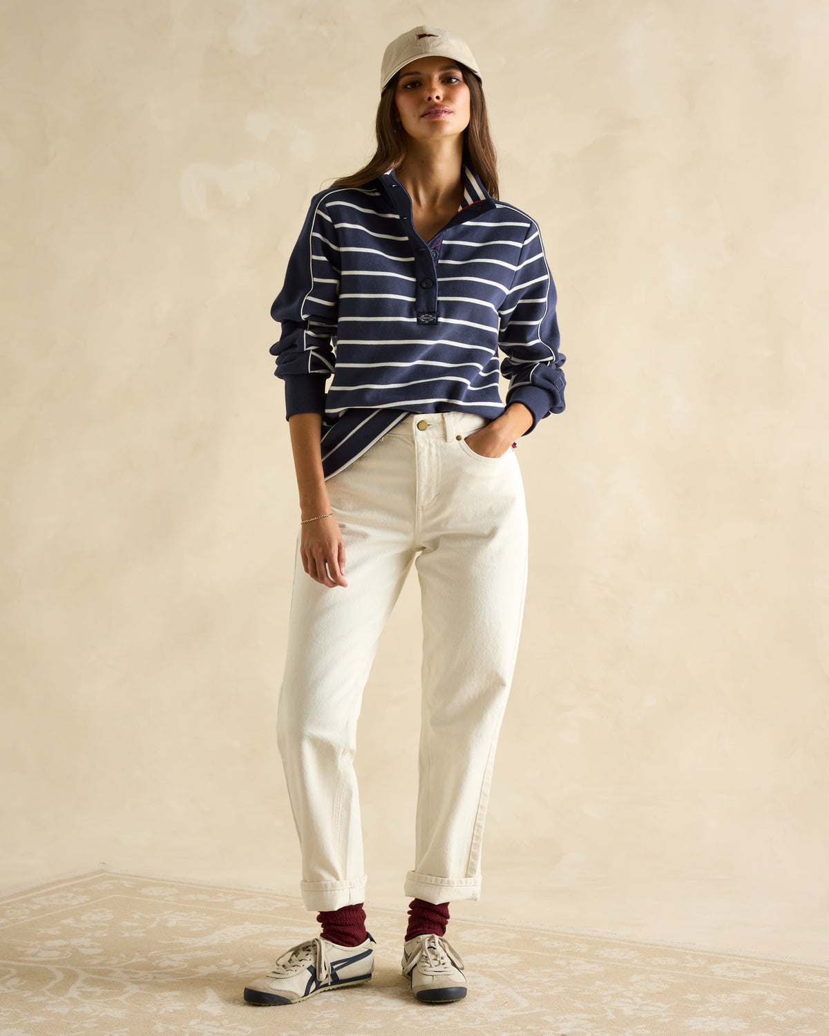 Joules Southwold Navy Striped Sweatshirt: Women's Coastal Style Top
