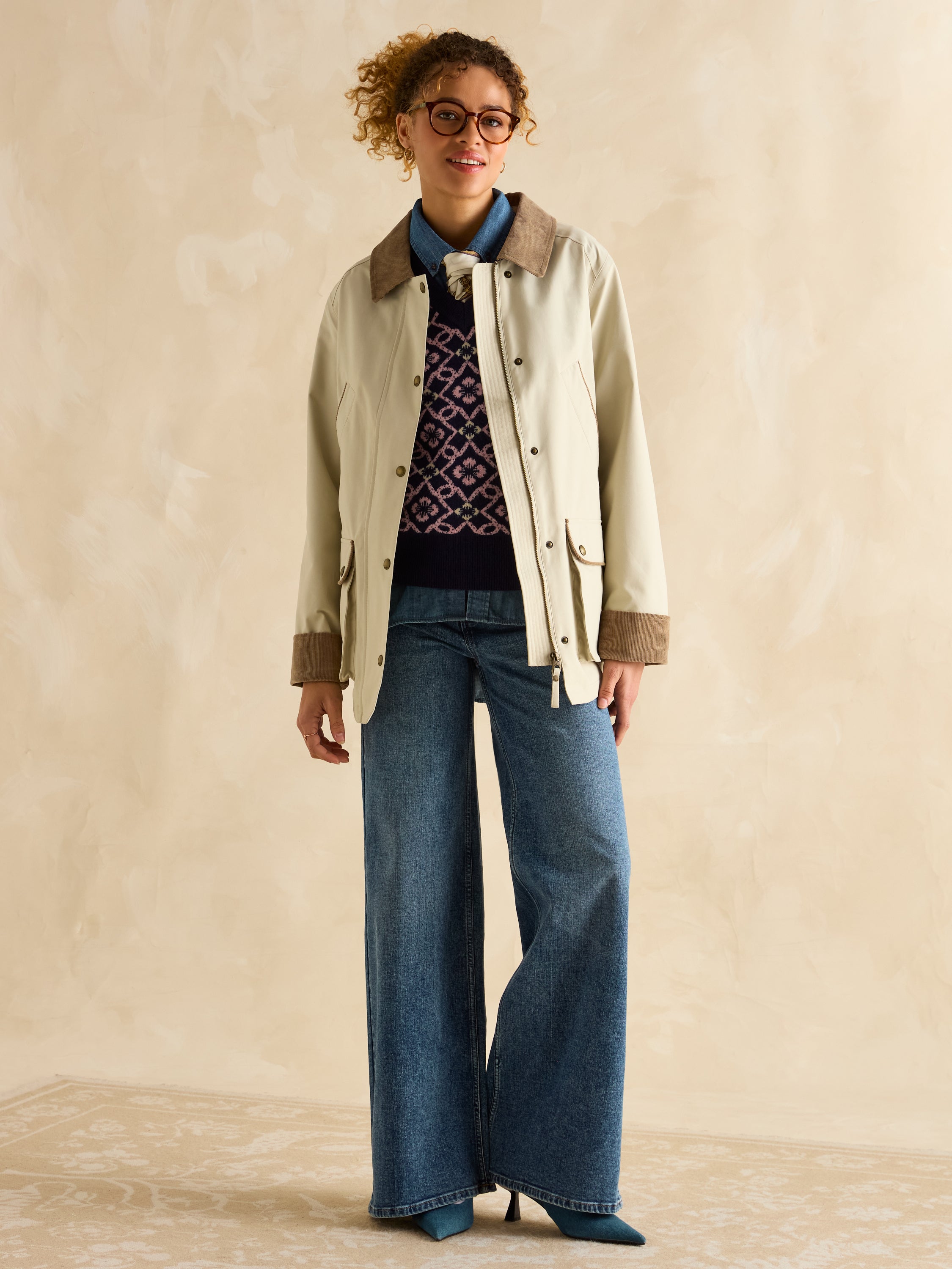 Joules Katherine Waterproof Coat Stone - Heritage Style from Equiflair