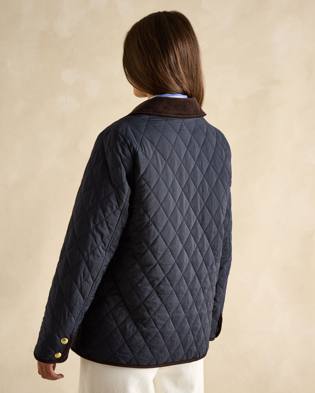 Joules Quinn Navy Quilted Coat: Showerproof Diamond Jacket for Spring