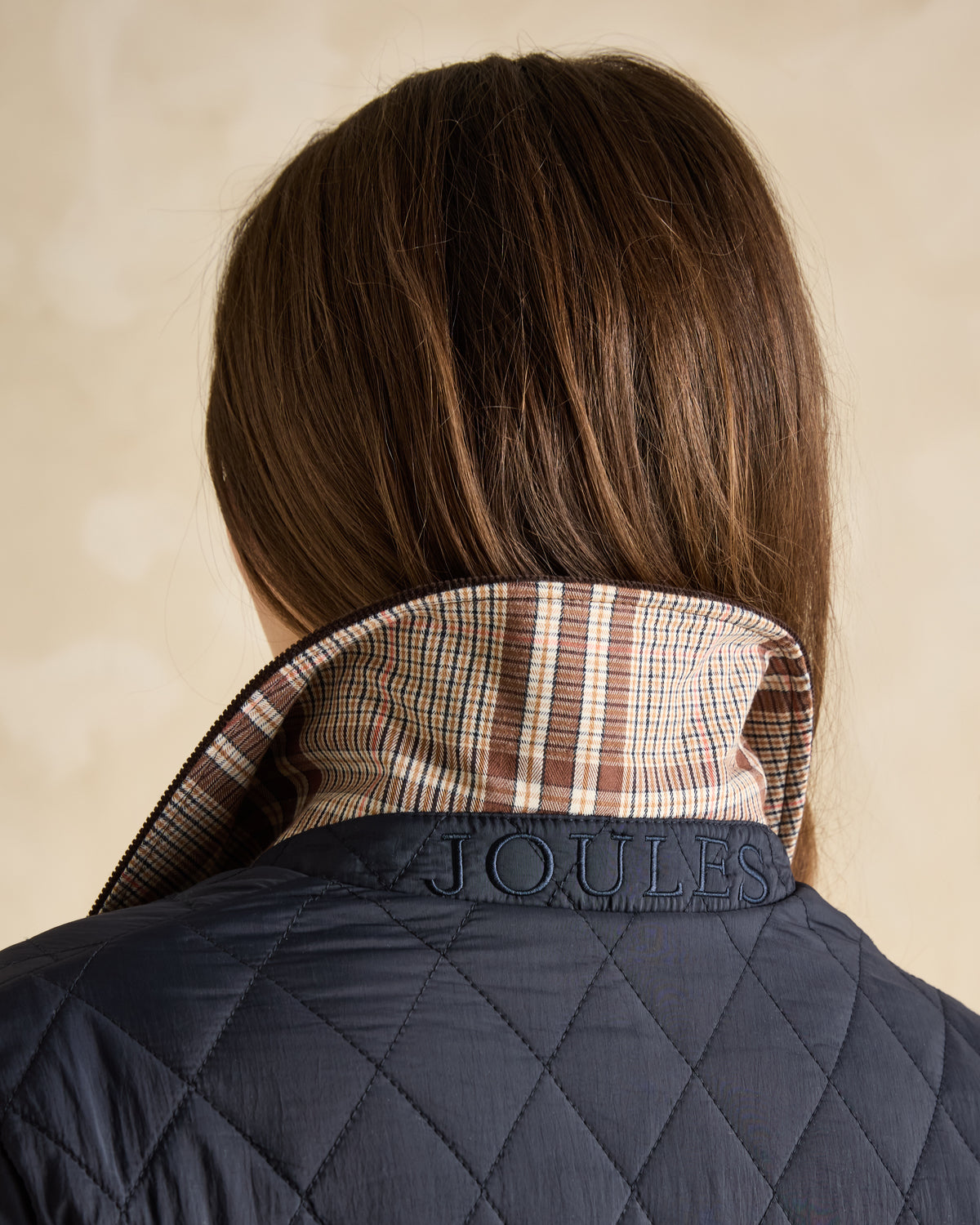 Joules Navy Quilted Coat - Diamond Pattern, Country Style, Showerproof