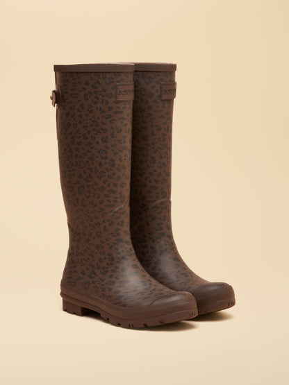 Women's Joules Printed Leopard Adjustable Tall Wellies