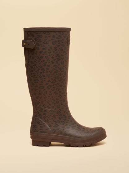 Women's Joules Printed Leopard Adjustable Tall Wellies