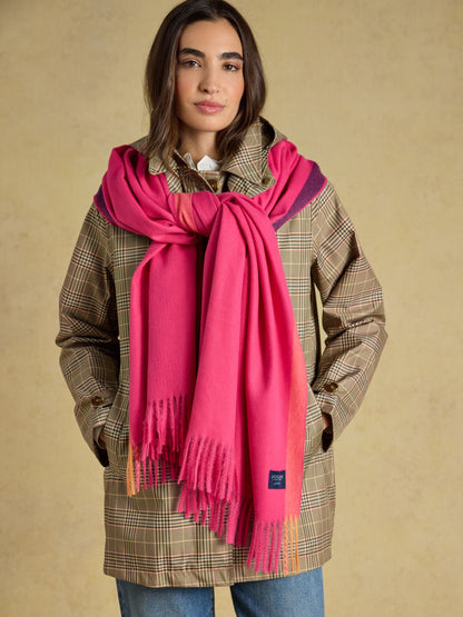Women's Joules Pink Oversized Blanket Scarf