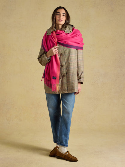 Women's Joules Pink Oversized Blanket Scarf