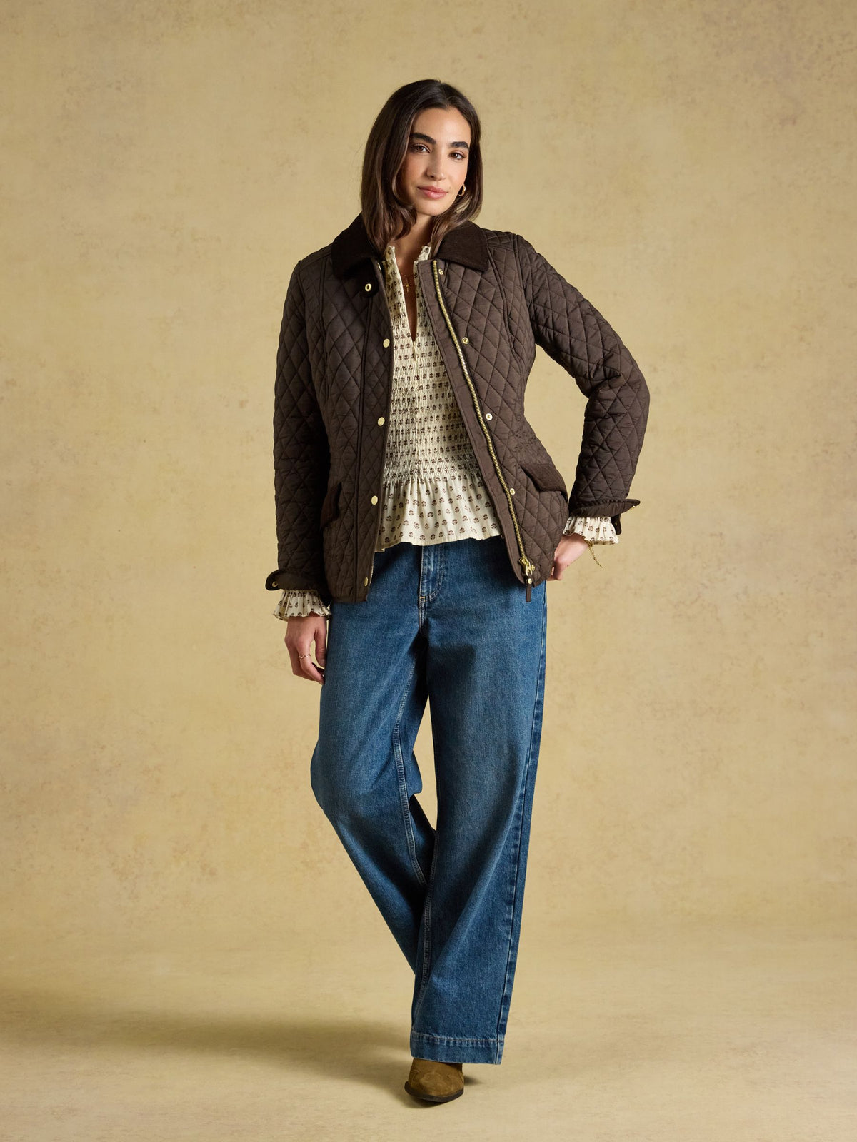 Women's Joules Highclere Showerproof Diamond Quilted Jacket