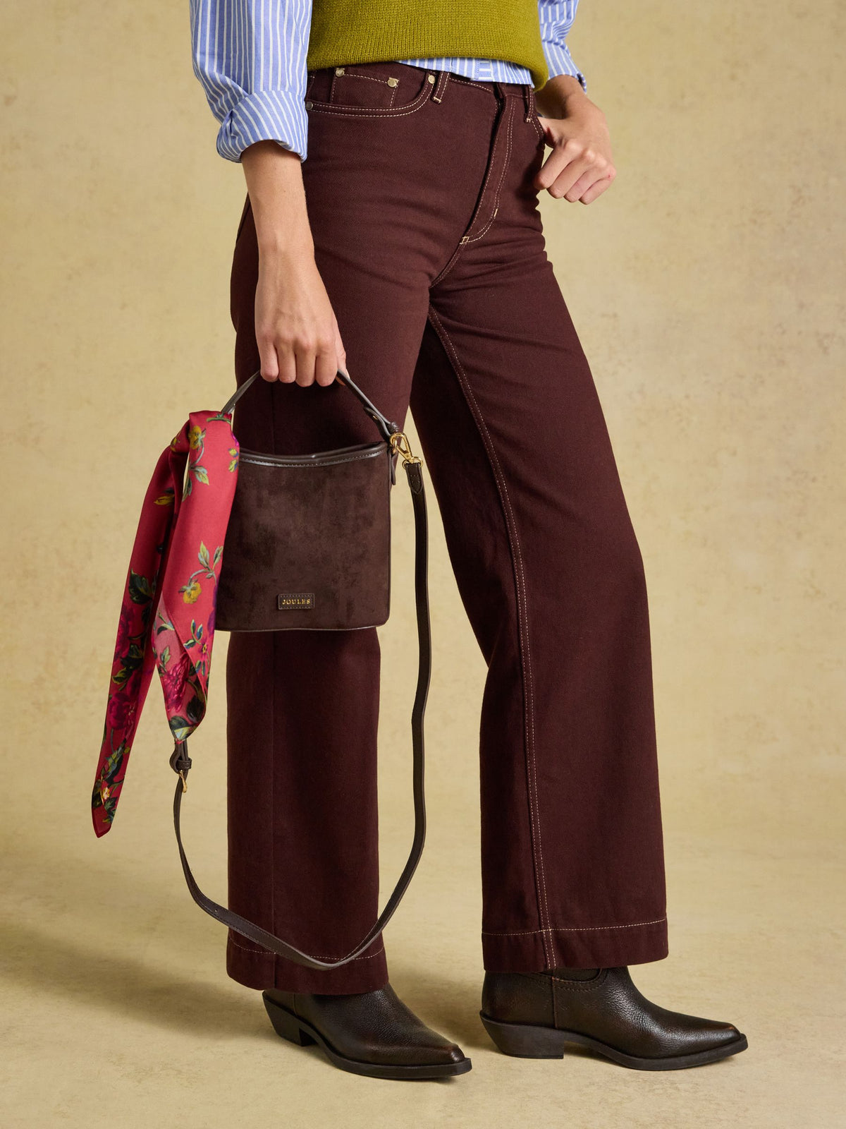 Women's Joules Chocolate Brown Bucket Bag