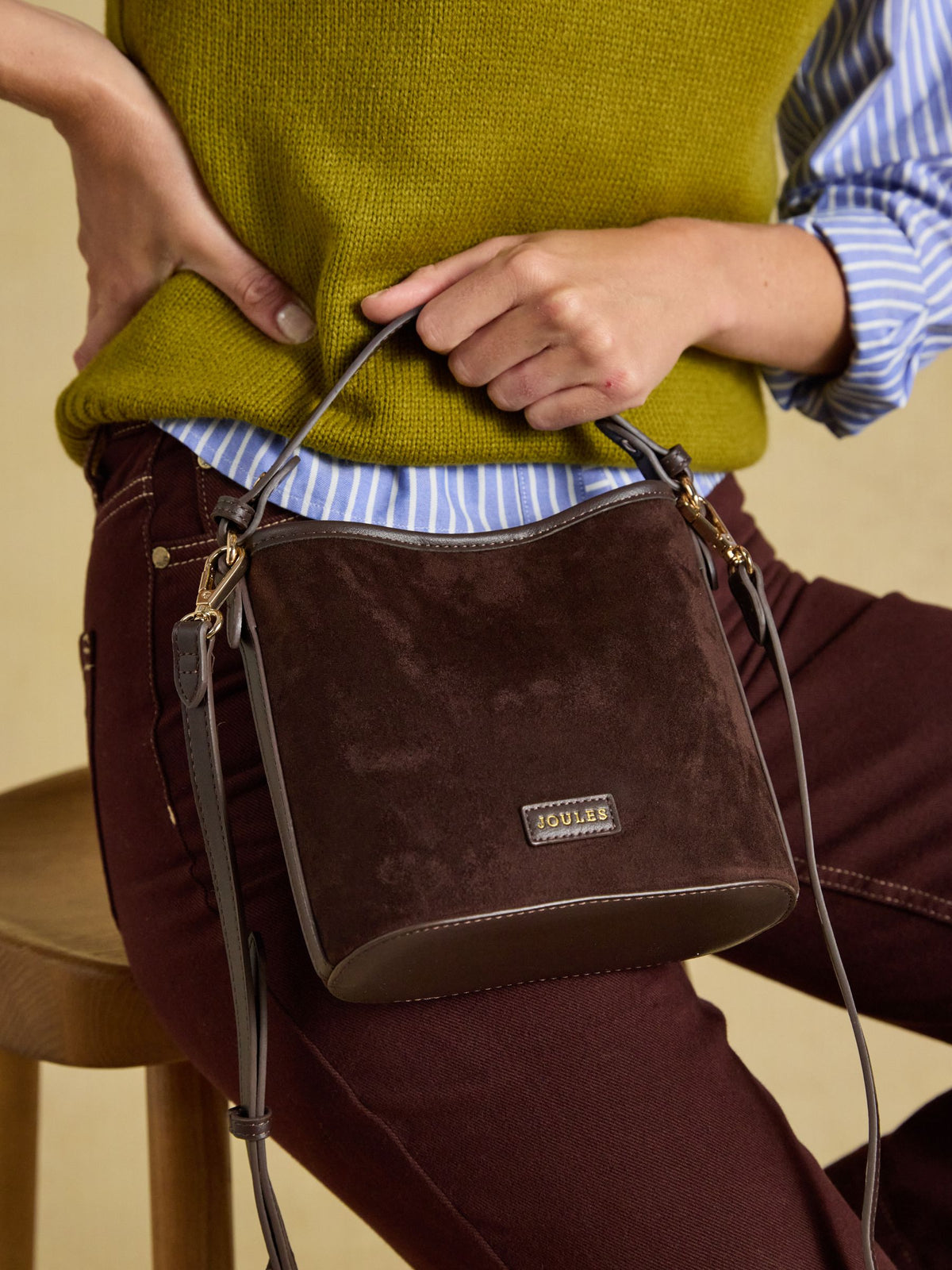 Women's Joules Chocolate Brown Bucket Bag
