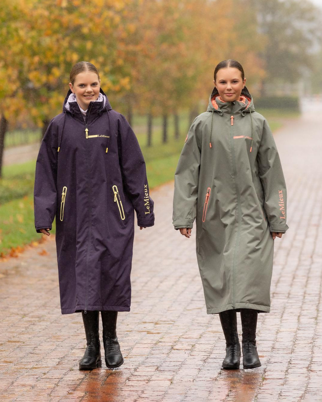 Lemieux Young Rider Hydroshield Robe Rosemary: Waterproof Equestrian Coat for Girls, Riding Apparel, Horseback Riding Gear