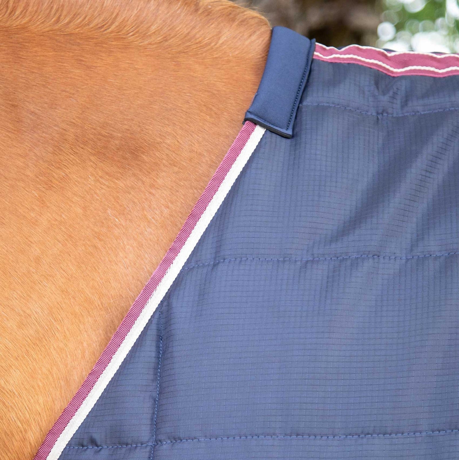 Premier Equine Garissa 100g Stable Rug Navy Detail: Horse Rug, Lightweight Horse Blanket, Breathable Horsewear
