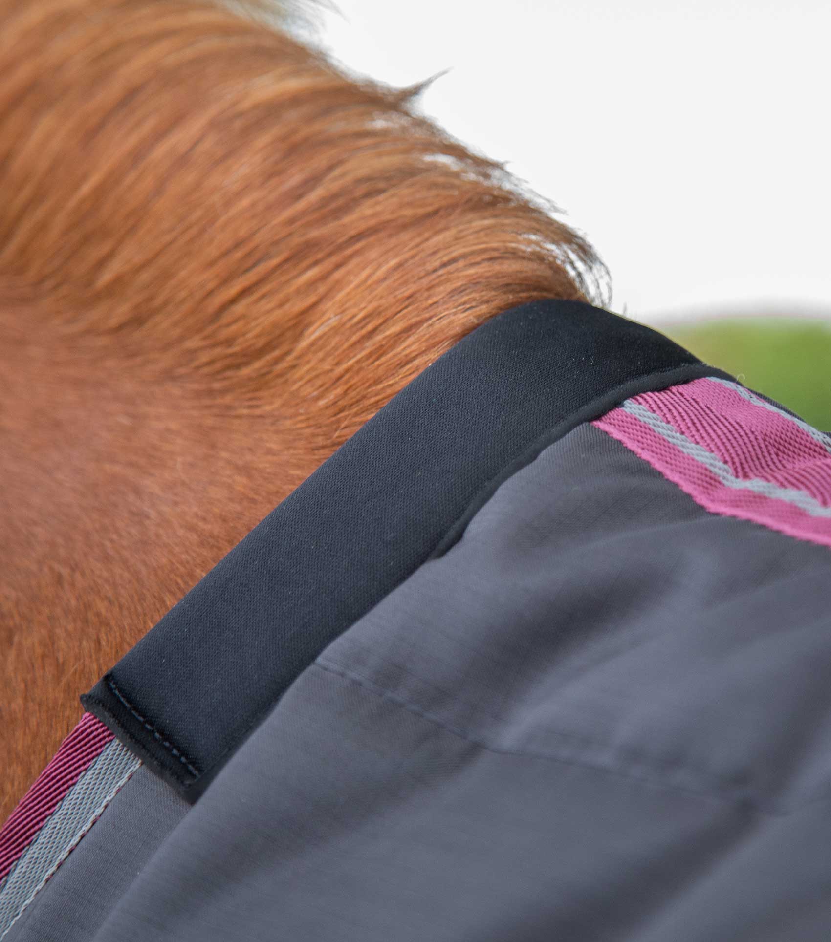 PREMIER EQUINE Garissa Black Stable Rug on Horse - 200g Medium Weight Horse Blanket for Stable Use