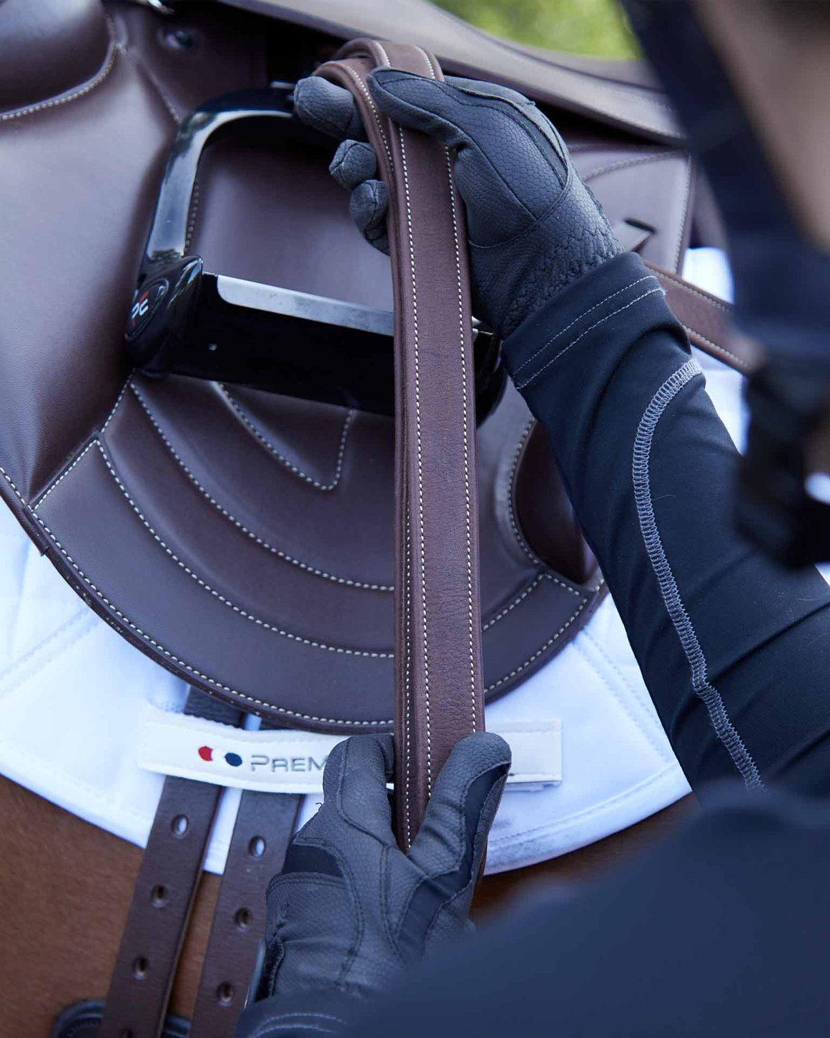 Premier Equine German Aniline Stirrup Leathers Brown