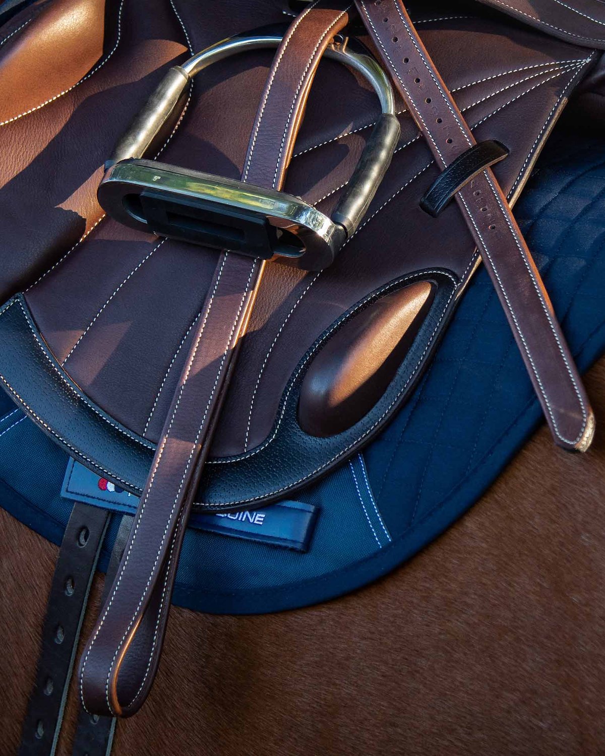 Premier Equine German Aniline Stirrup Leathers Brown